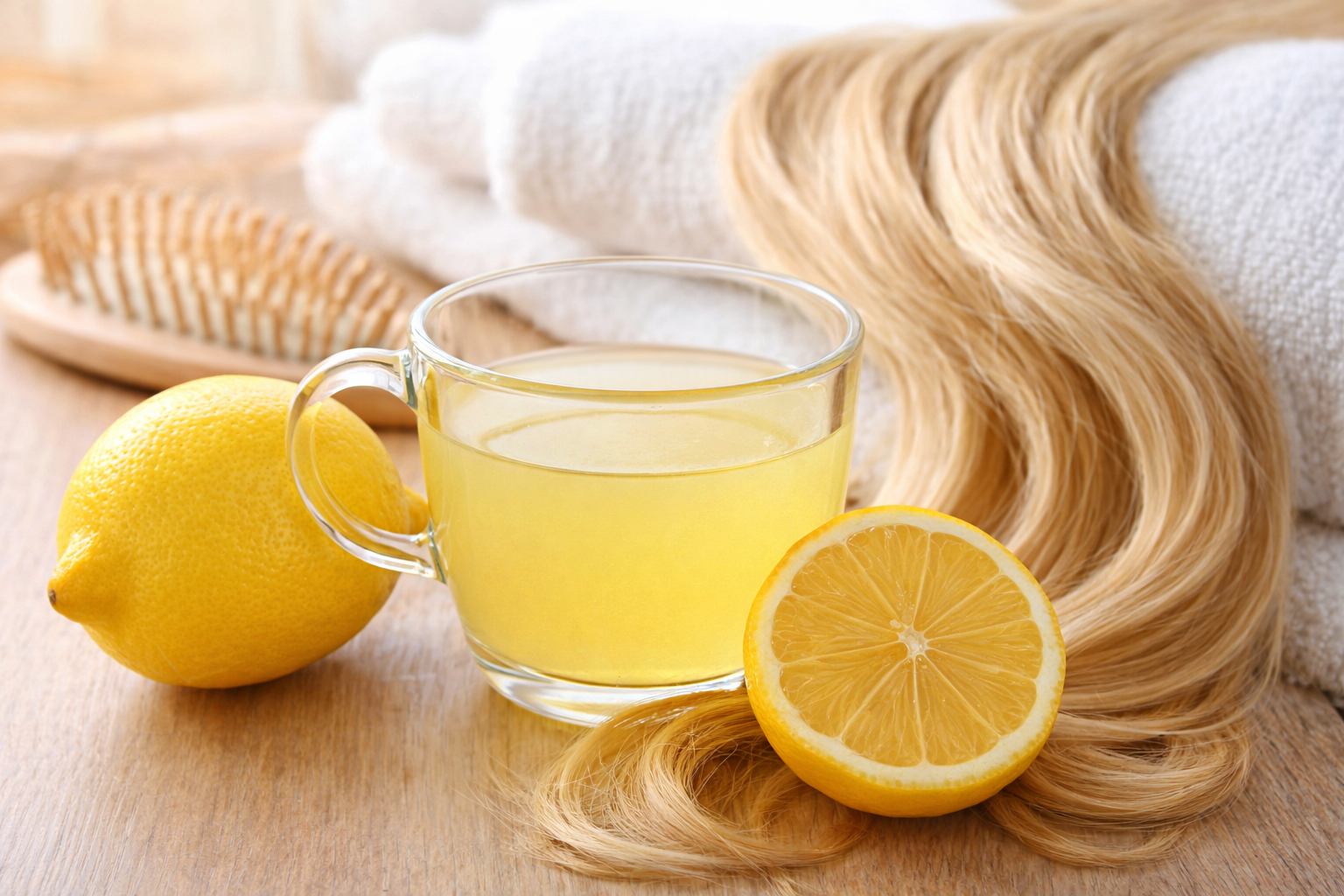 Сок лимона для волос