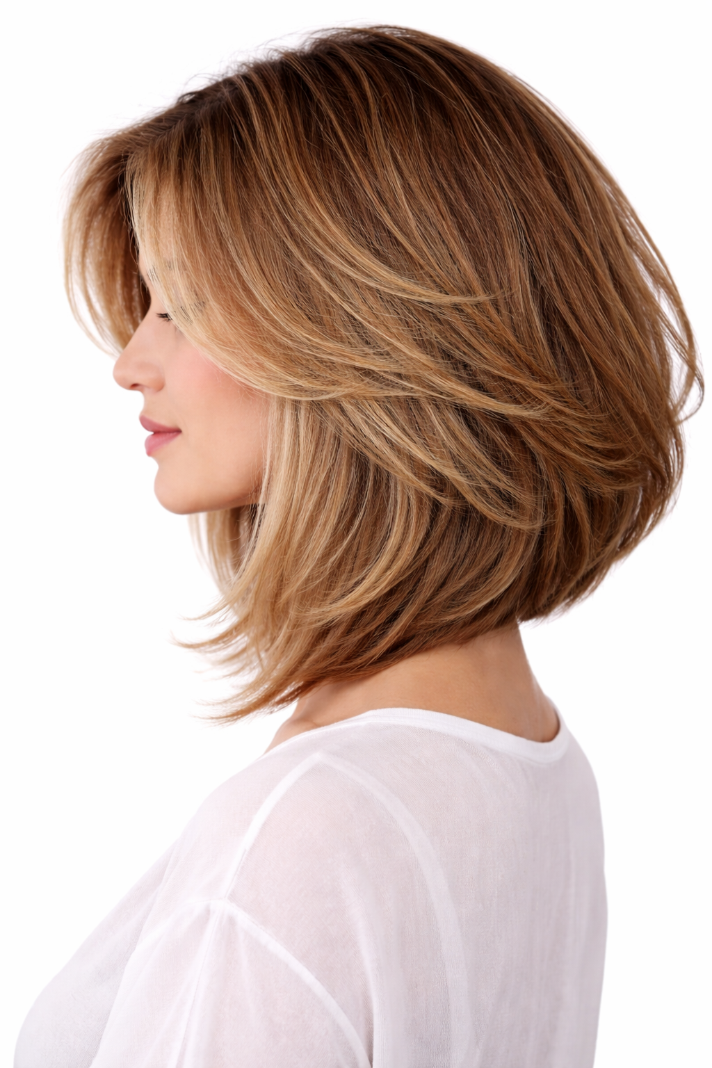 Каре з кутом вигляд збоку з підкресленою текстурою пасом