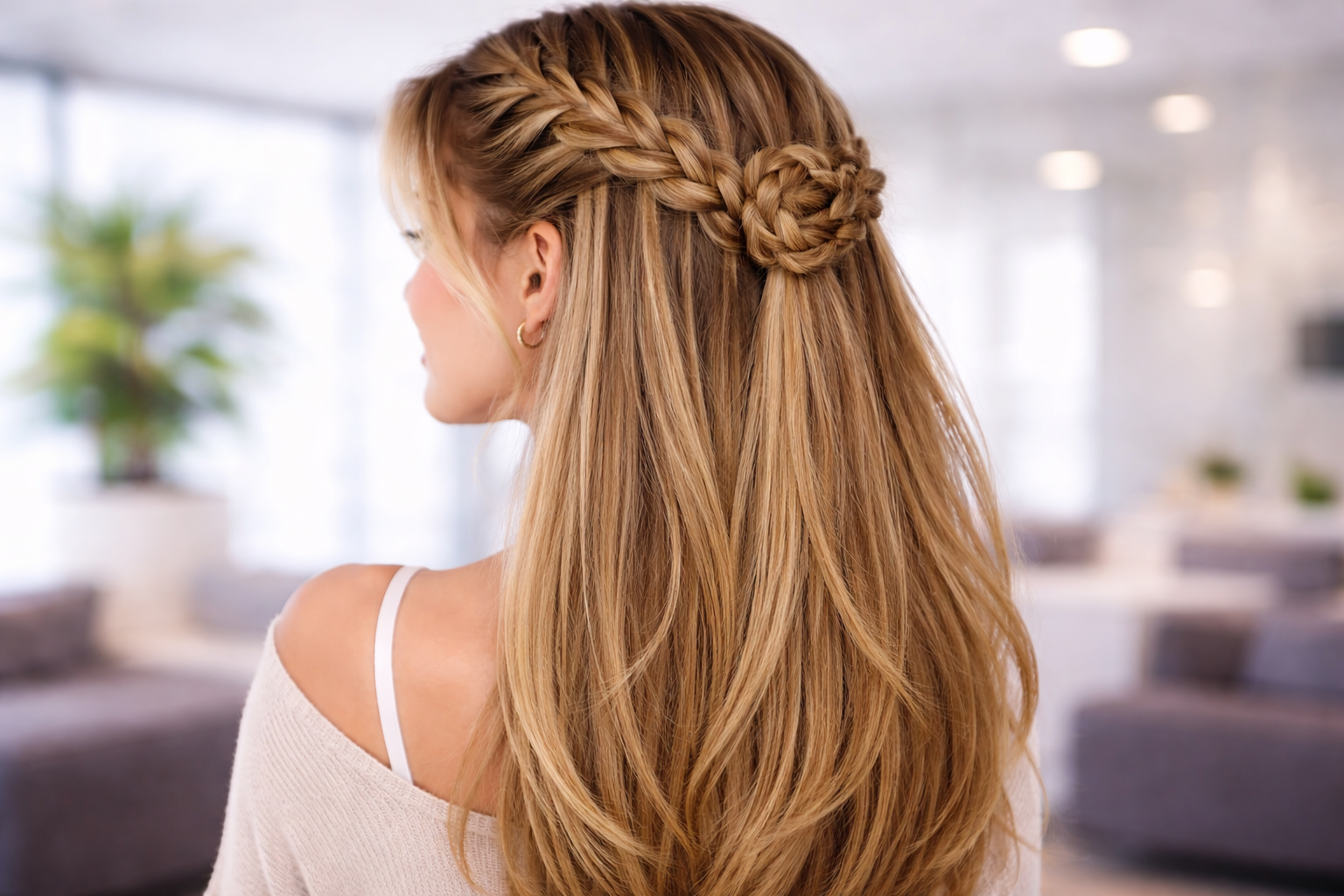 Зачіска для довгого та прямого волосся