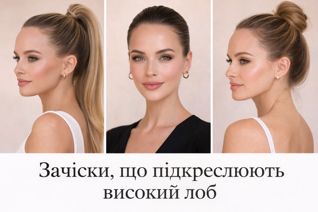 Зачіски, що підкреслюють високий лоб Невдалі зачіски для високого лоба: гладкі високі хвости та повністю відкрите чоло