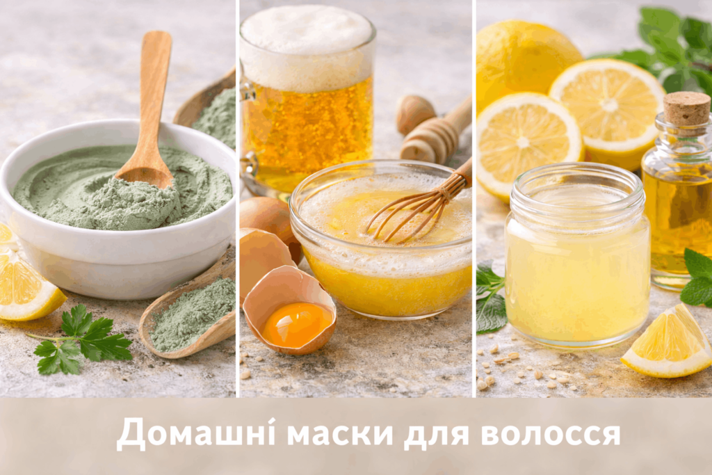 Домашні маски для волосся з зеленої глини, яйця з пивом та лимонного соку