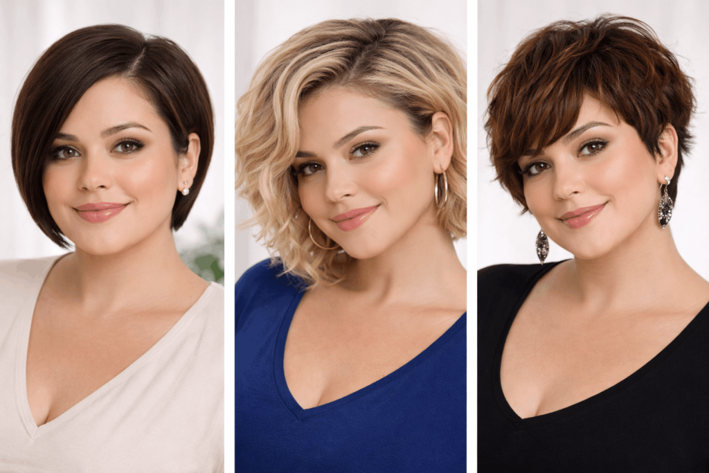 Короткі стрижки для повних жінок з каре, бобом та каскадом