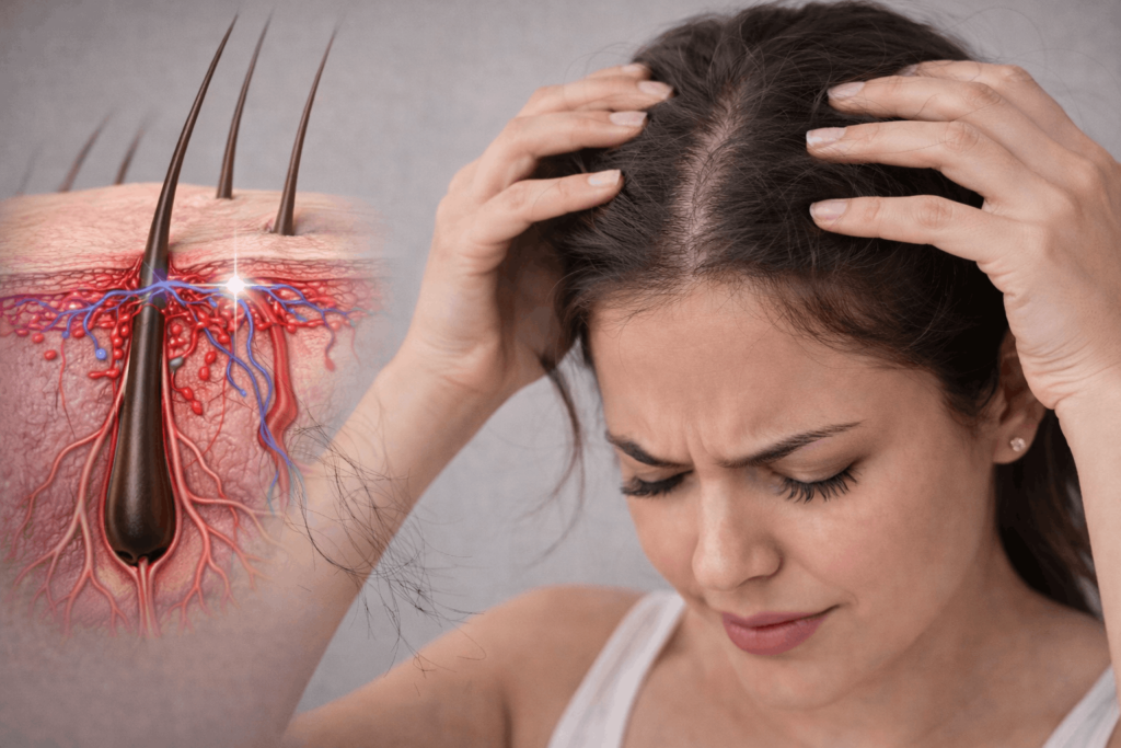 Связь между состоянием сосудов и качеством волос Процесс выпадения волос из-за нарушения кровообращения в коже головы