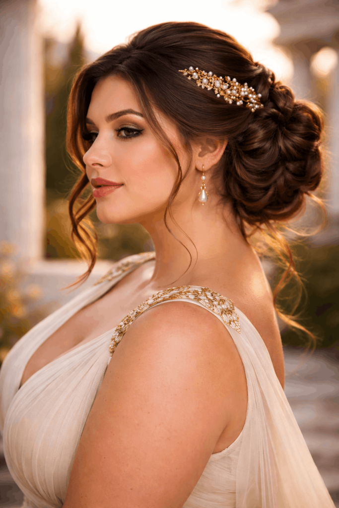 Греческий узелок — романтичная прическа в греческом стиле Греческий узелок на длинные волосы с мягкой объемной укладкой