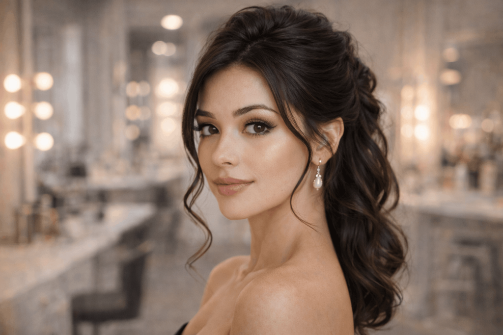 Простая и быстрая укладка для вечернего образа.