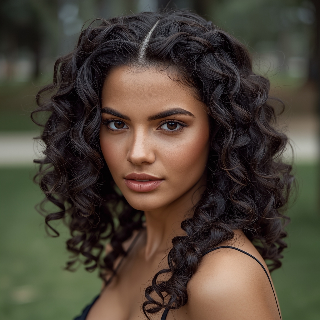 Низький пучок на середнє волосся