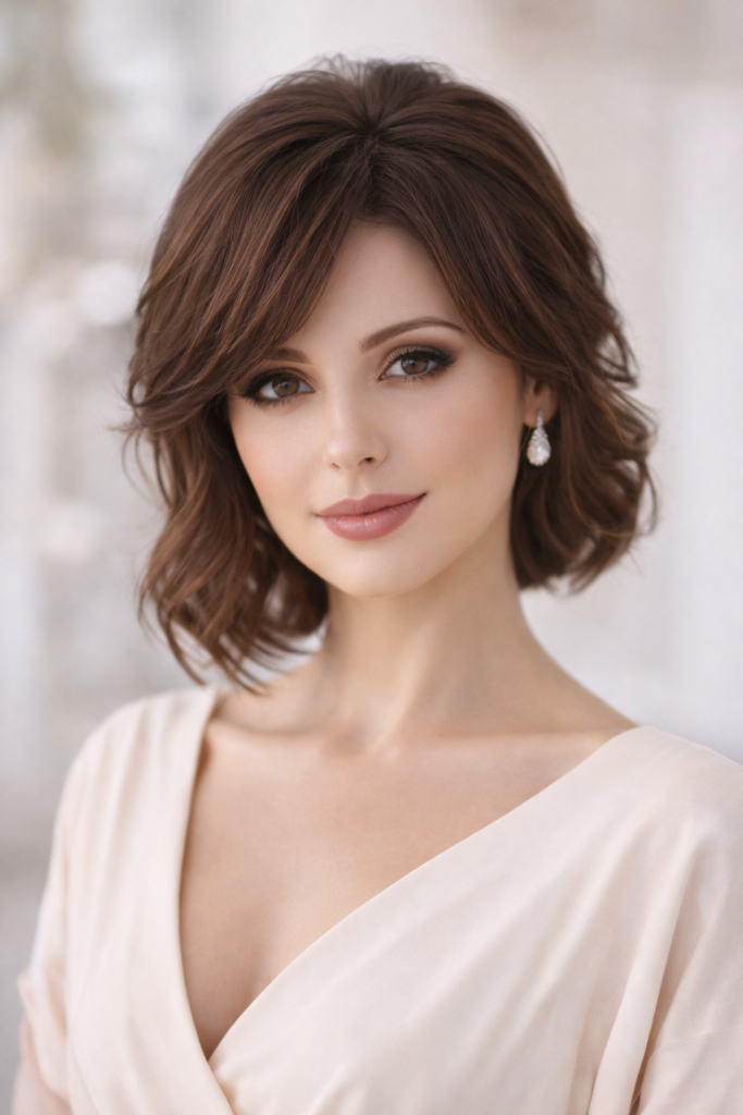 Короткая стрижка боб для овального типа лица