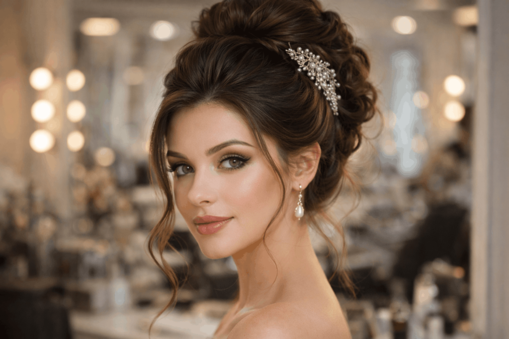 Высокая прическа на длинные волосы Высокая прическа на длинные волосы