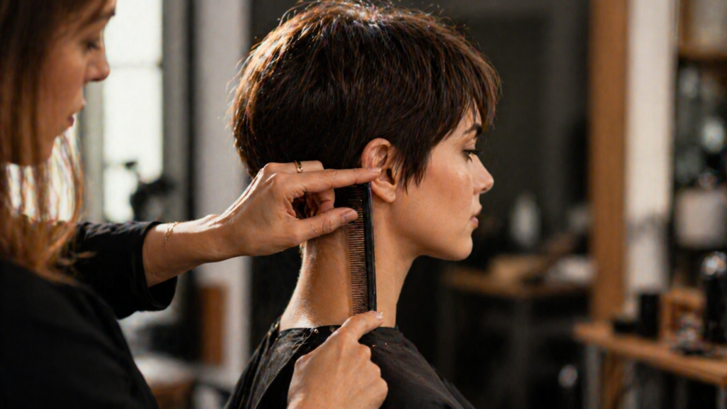 Зачіска для короткої шиї середня довжина обʼєм