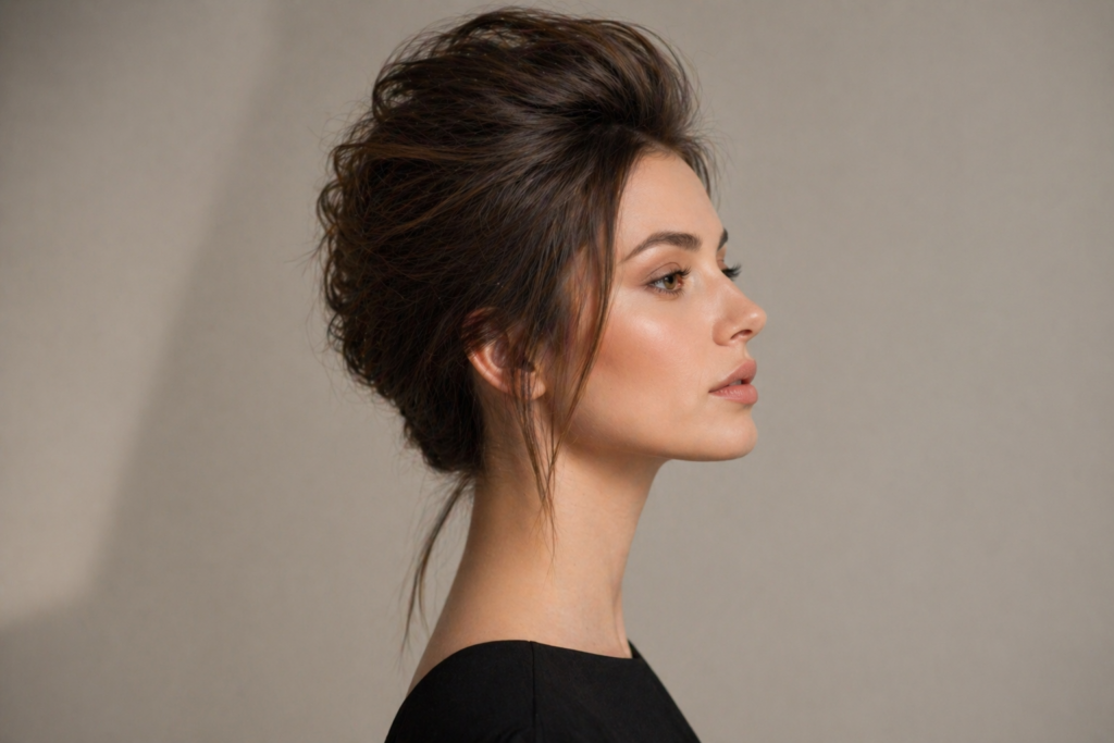 Объем сверху прическа короткая шея