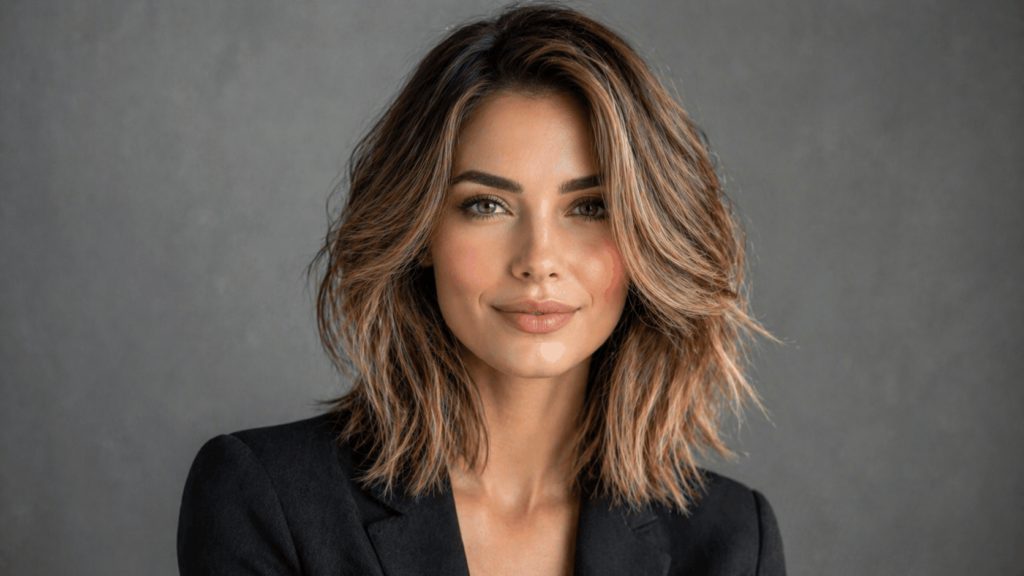 Зачіска що відволікає увагу від тонких губ середня довжина