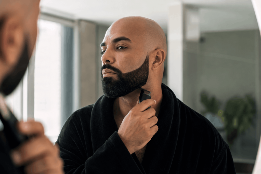 Чистый контур бороды и уход за bald look Уход за лысой головой и бородой